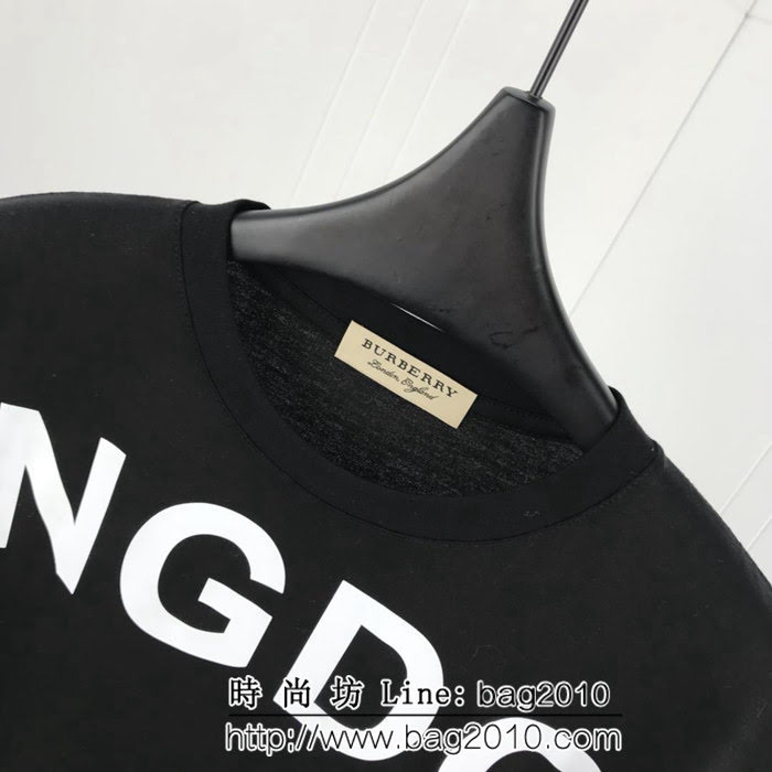 BURBERRY巴寶莉 19ss限量版 kingdom系列 歐洲專櫃同款 白色絲光棉 男款短袖 ydi2181